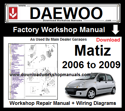 Daewoo Matiz Workshop Service Repair Manual Download